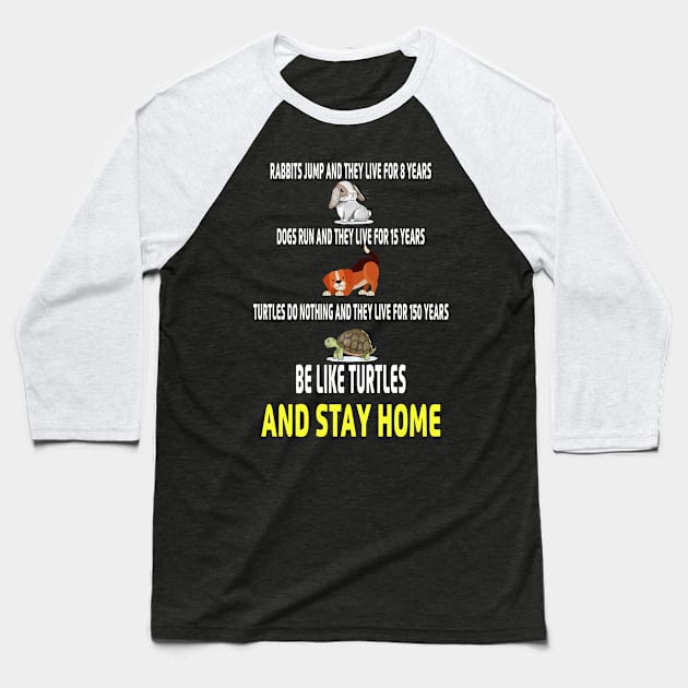 stay home stay safe Baseball T-Shirt by ARRIGO